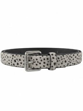 The Limited Spotted Haircalf Belt - Black & White
